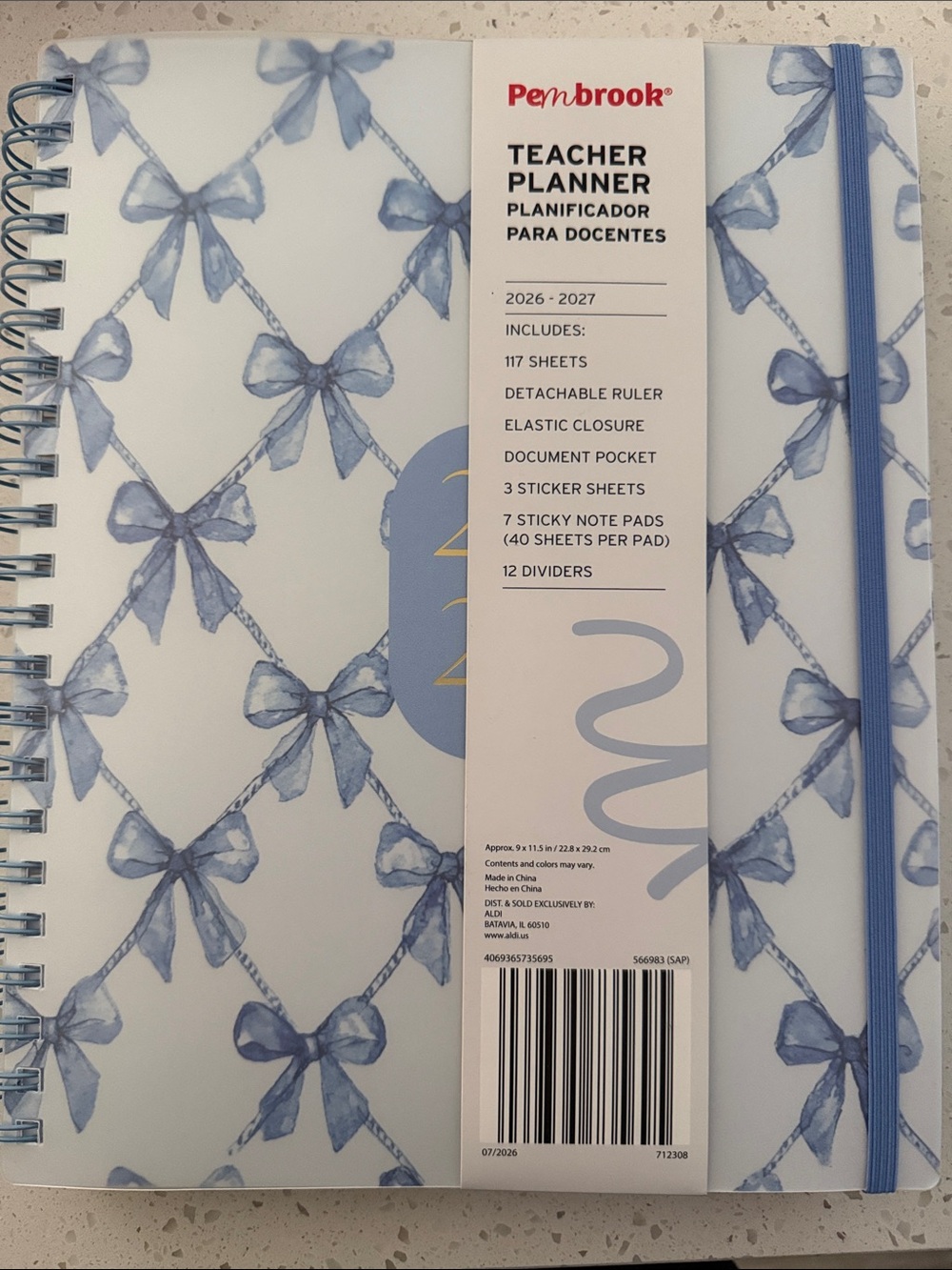 Pembrook Blue Ribbon Teacher Planner (2026-2027)